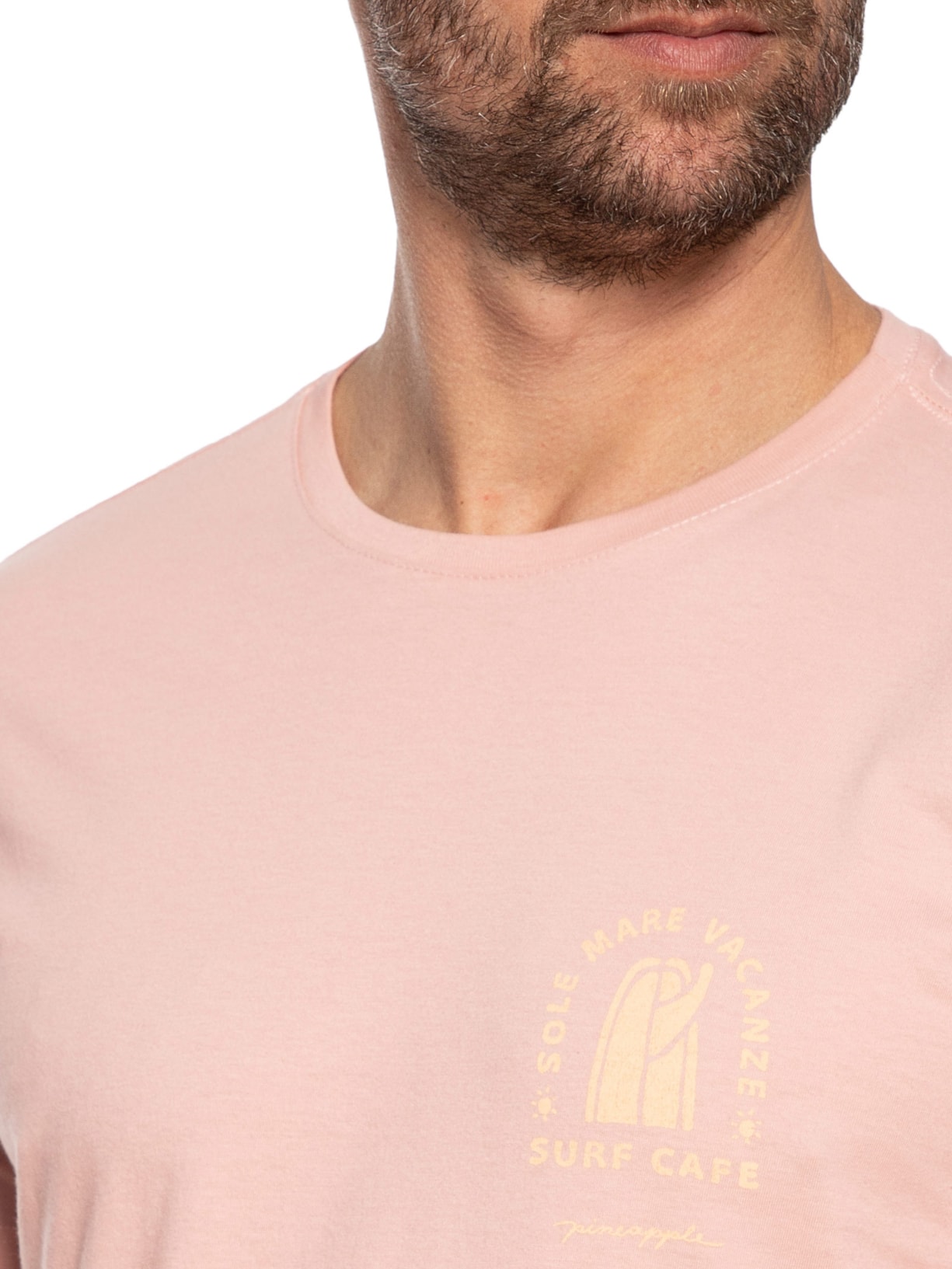 Camiseta Masculina Silk Surf Minimal Rosa Pineapple