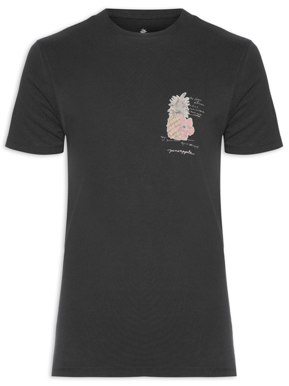 Camiseta Masculina Silkada Abacaxi - Preto