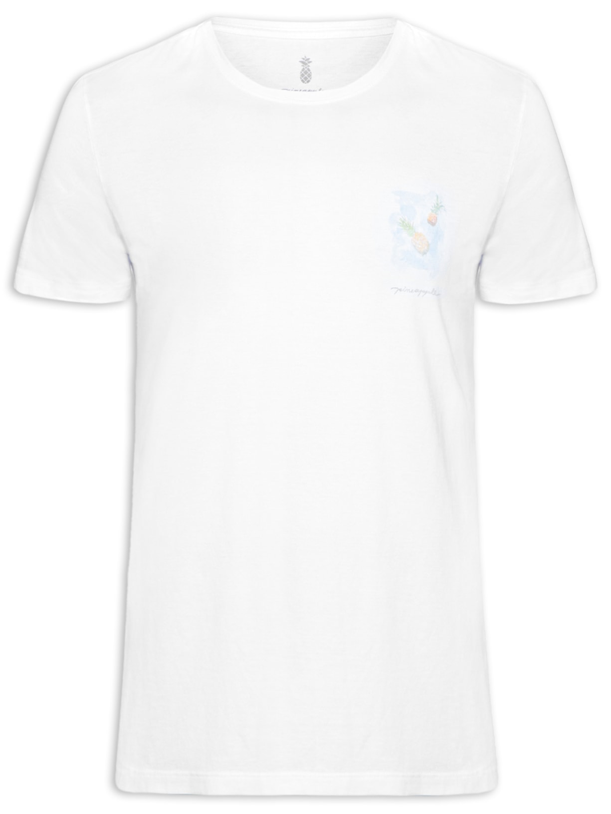 Camiseta Masculina Silkada Abacaxis - Branco