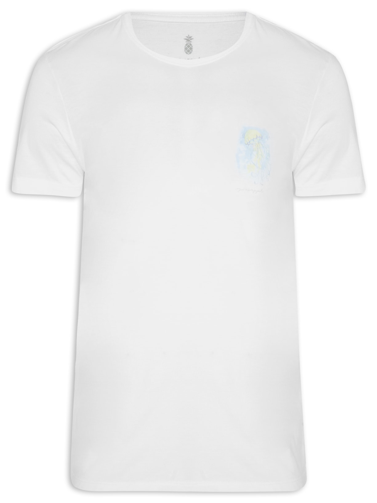 Camiseta Masculina Silkada água Viva - Branco
