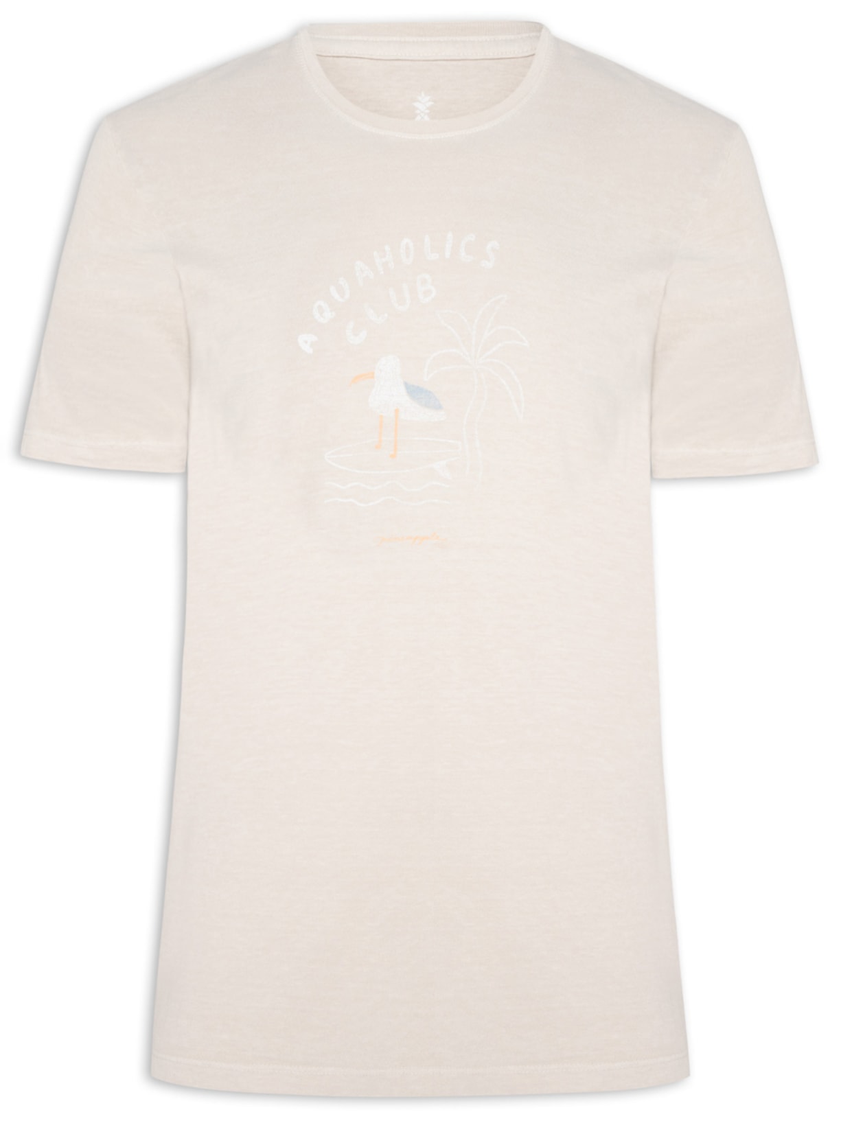 Camiseta Masculina Silkada Aquaholics Off White Pineapple