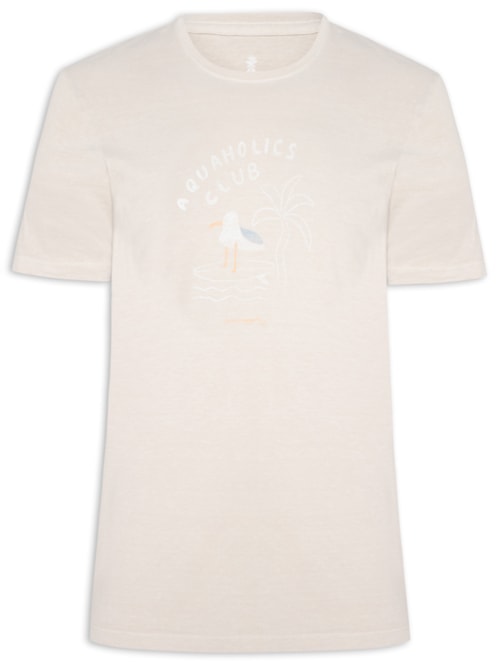 Camiseta Masculina Silkada Aquaholics - Off White