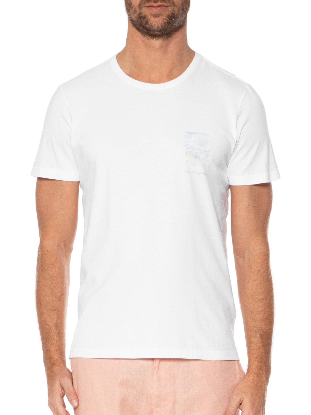 Camiseta Masculina Silkada Barcos Off White Pineapple