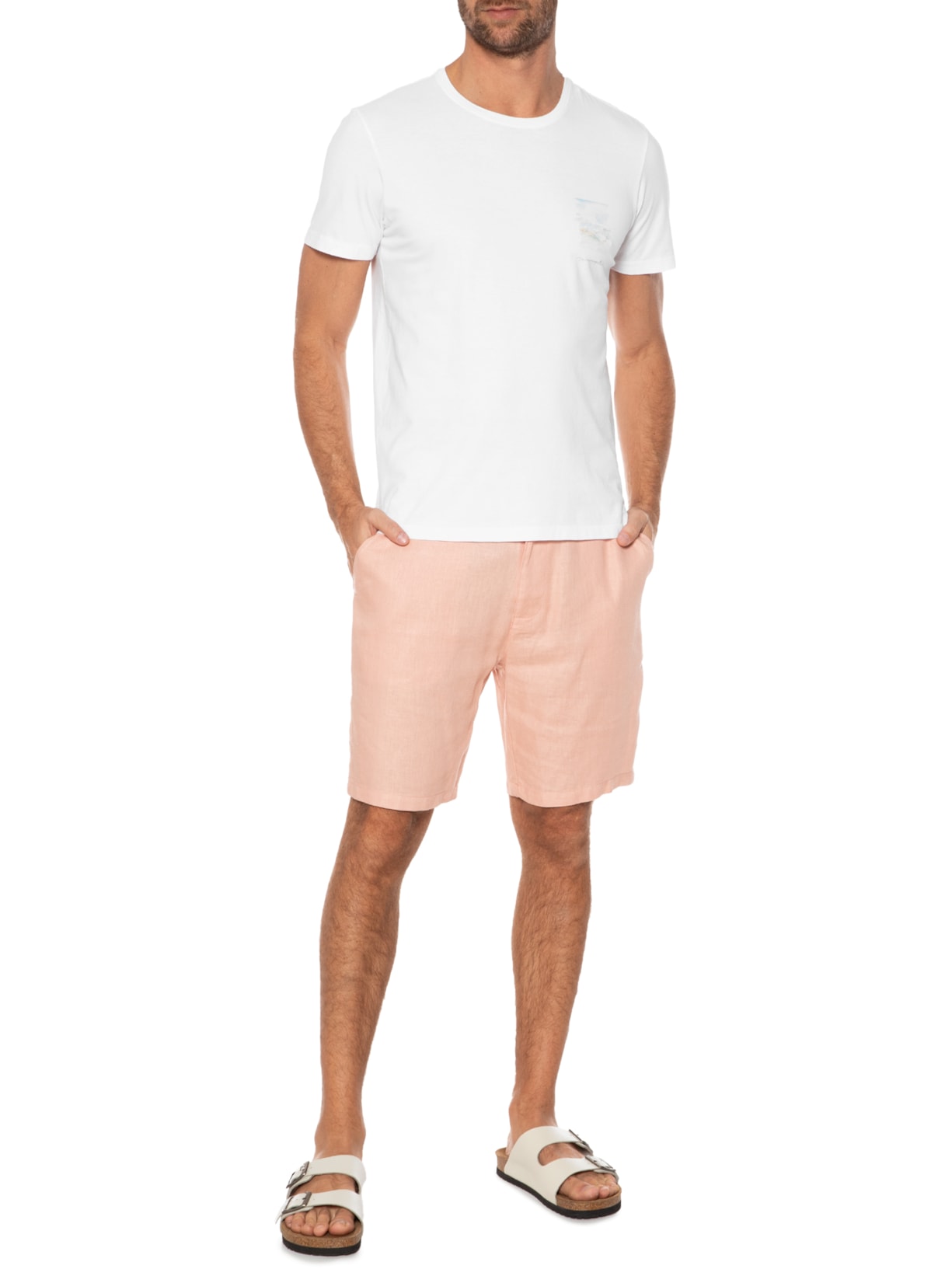 Camiseta Masculina Silkada Barcos Off White Pineapple