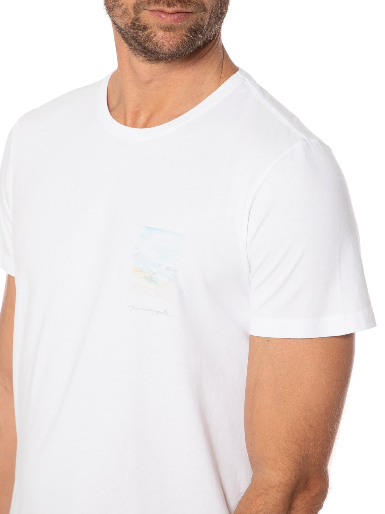 Camiseta Masculina Silkada Barcos Off White Pineapple