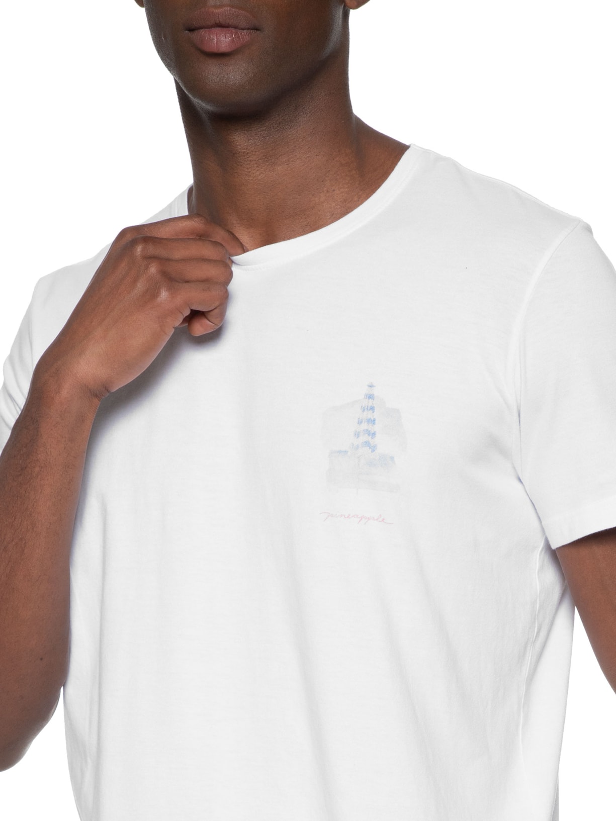 Camiseta Masculina Silkada Barracas Branco Pineapple