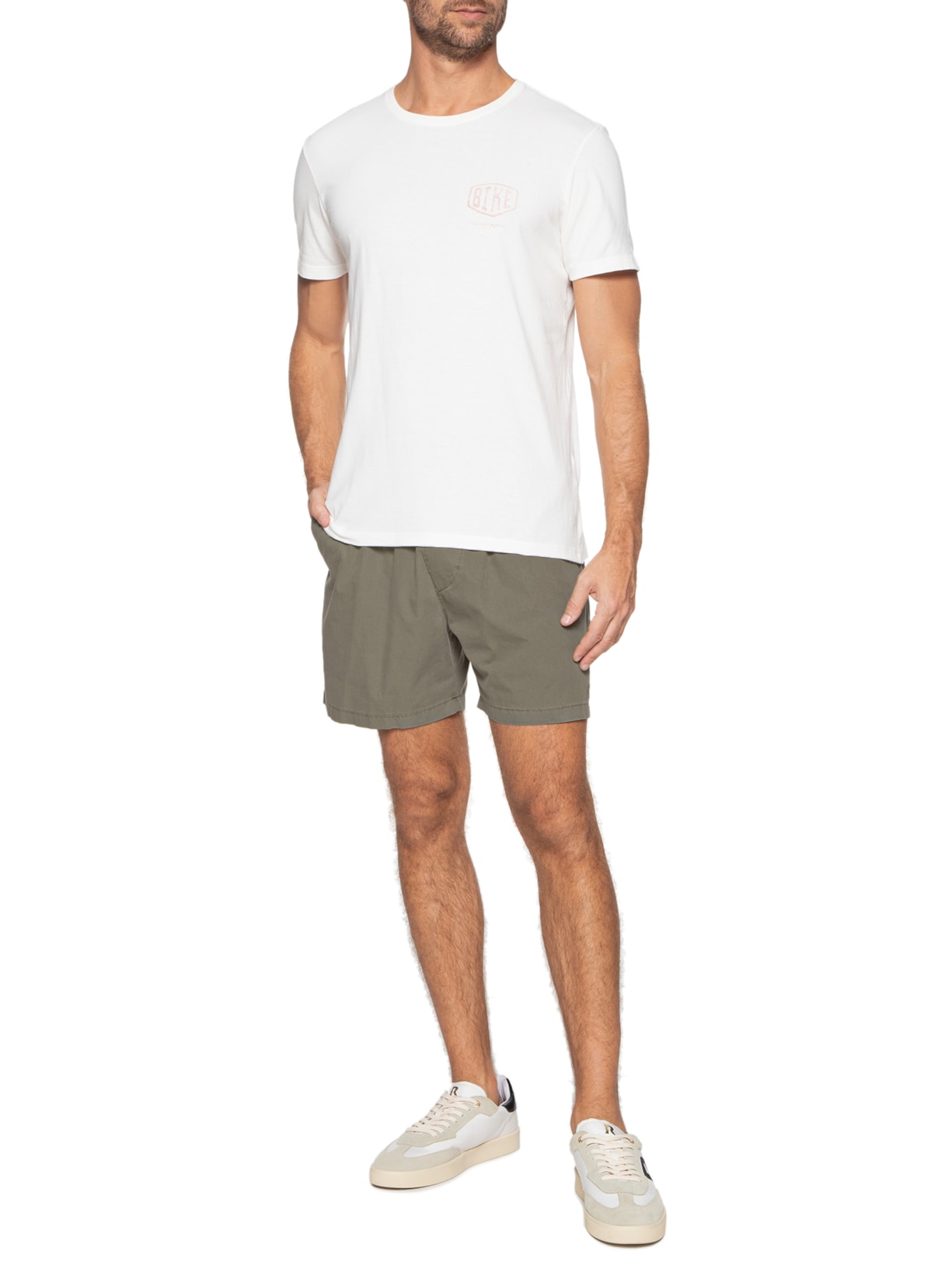 Camiseta Masculina Silkada Bike Off White Pineapple