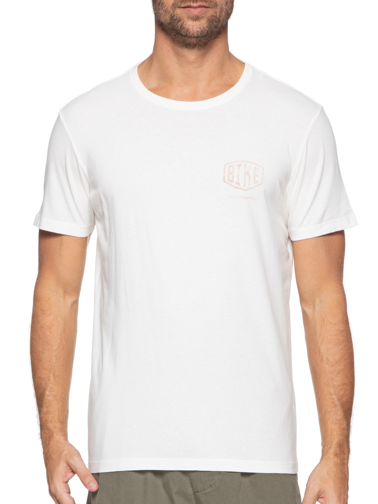 Camiseta Masculina Silkada Bike Off White Pineapple