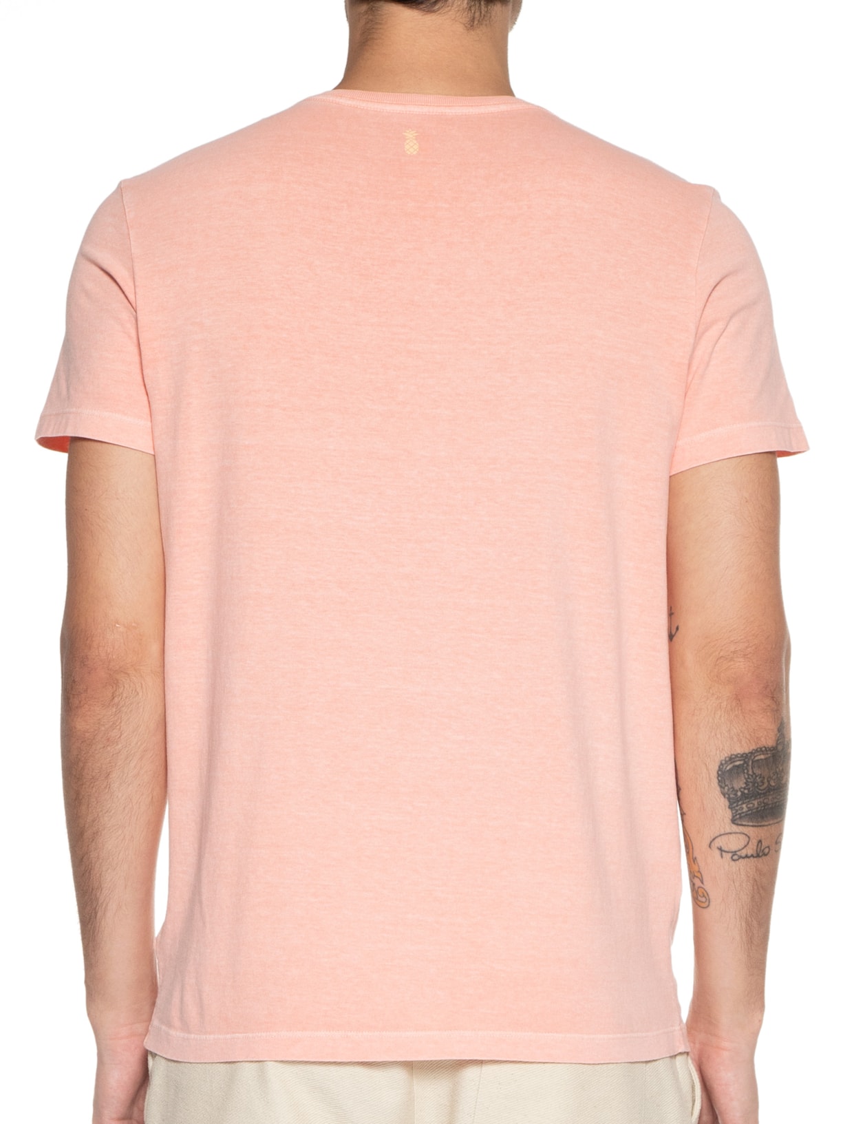 Camiseta Masculina Silkada Caliente Laranja Pineapple