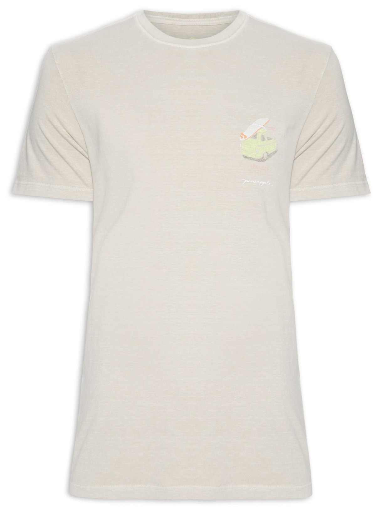 Camiseta Masculina Silkada Cinquecento Bege Pineapple