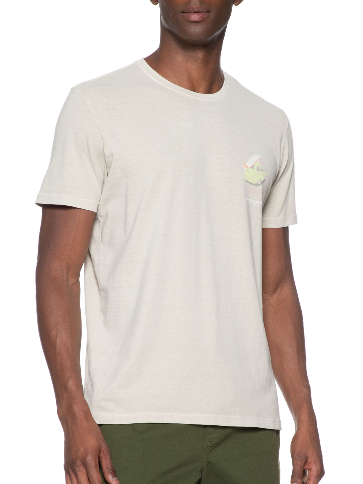 Camiseta Masculina Silkada Cinquecento Bege Pineapple