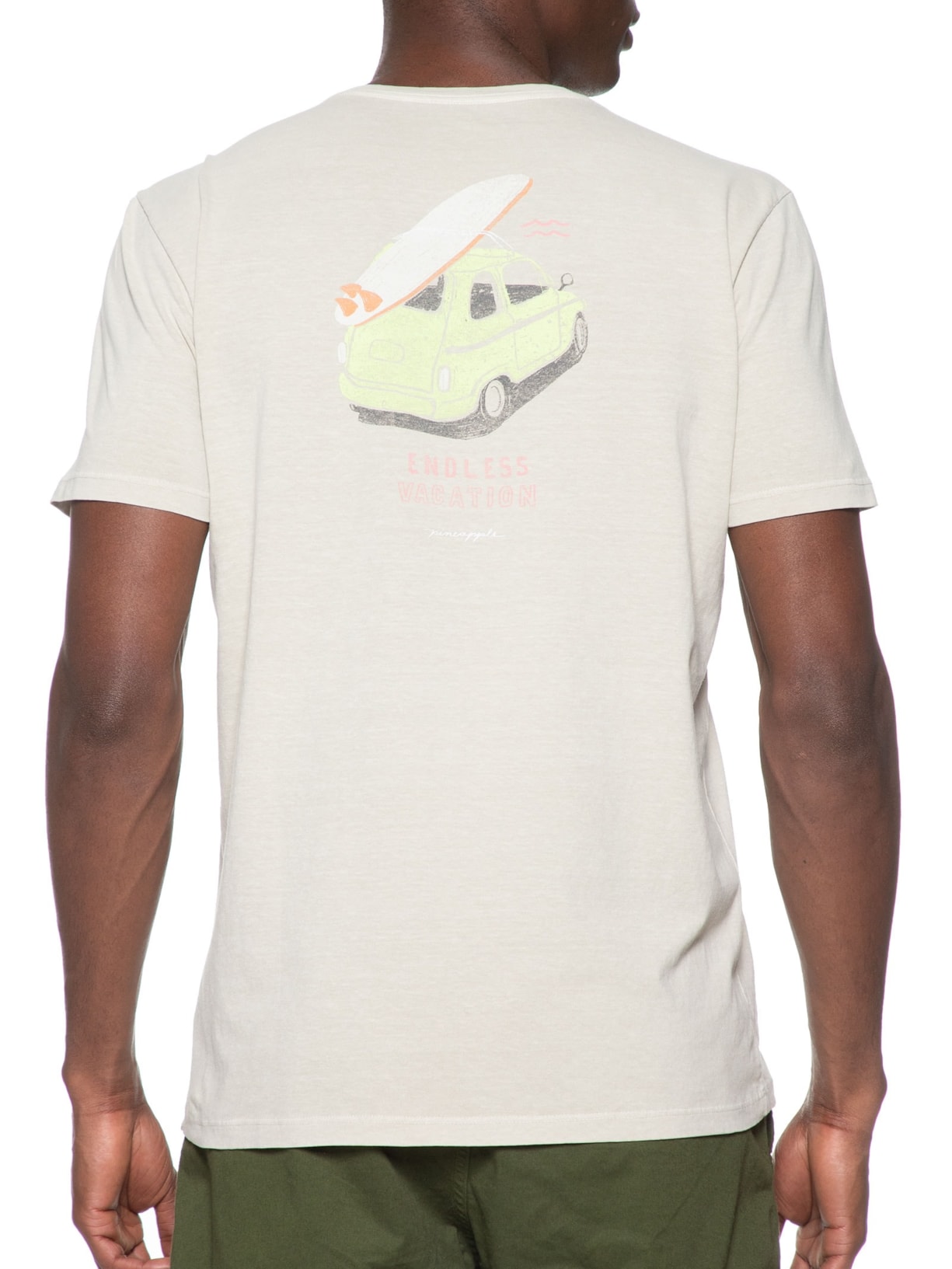 Camiseta Masculina Silkada Cinquecento Bege Pineapple