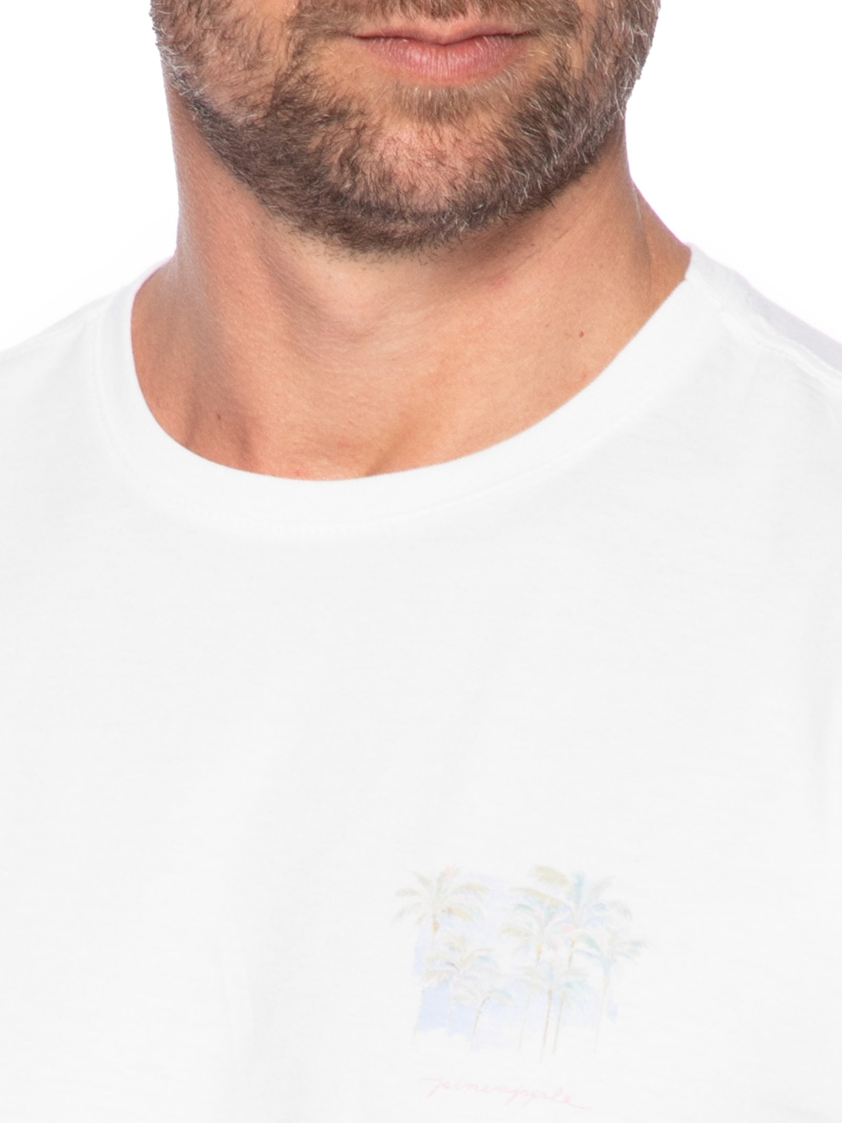 Camiseta Masculina Silkada Coqueiral Branco Pineapple