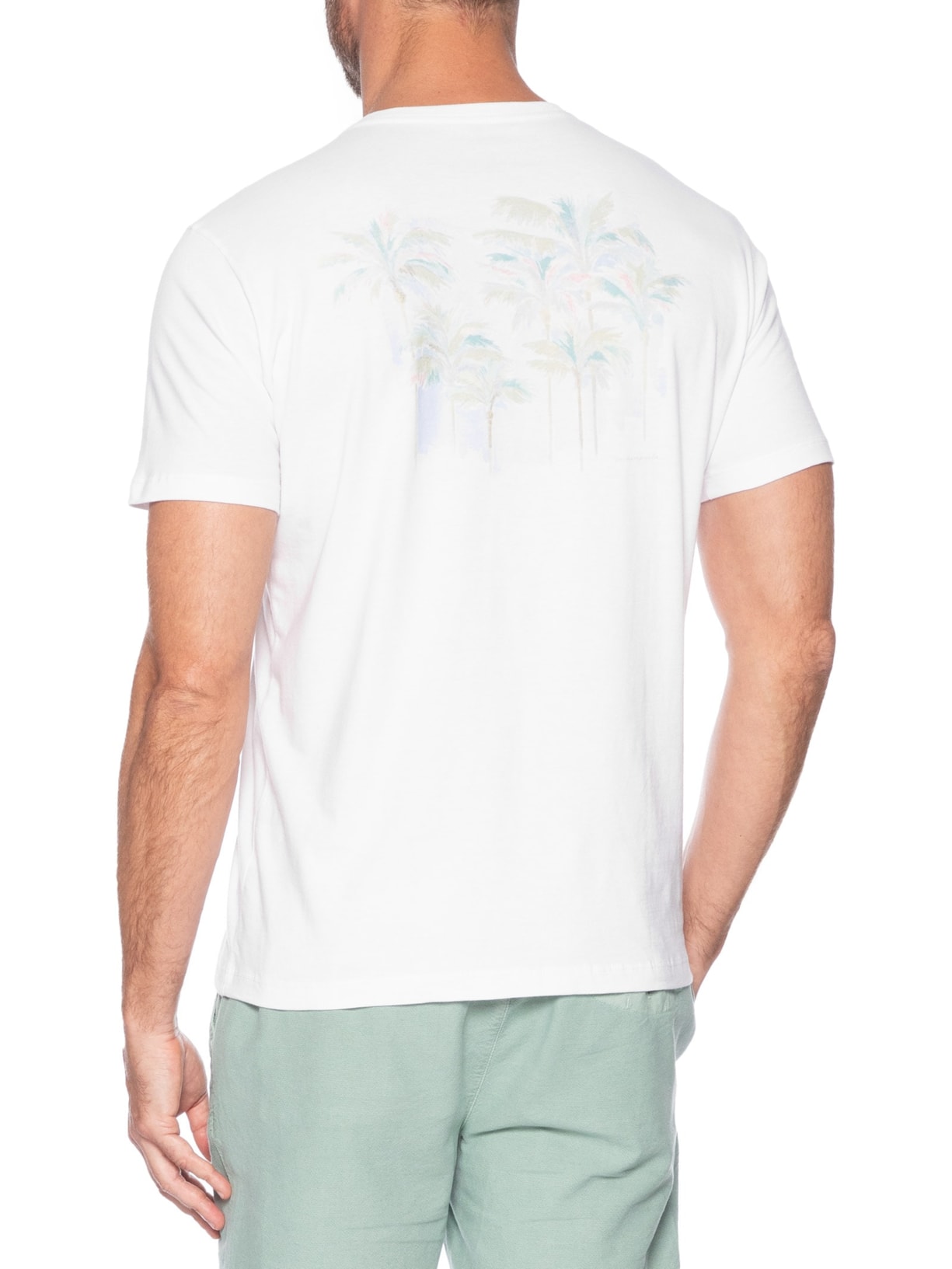 Camiseta Masculina Silkada Coqueiral Branco Pineapple