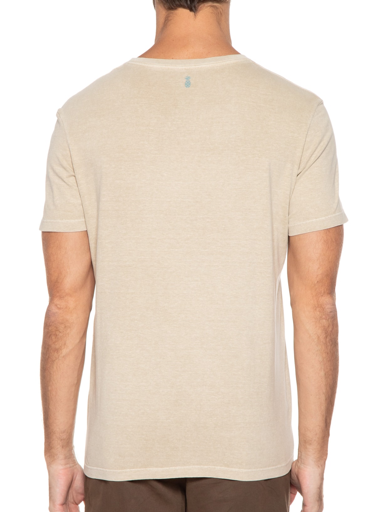 Camiseta Masculina Silkada Coqueiro Bege Pineapple