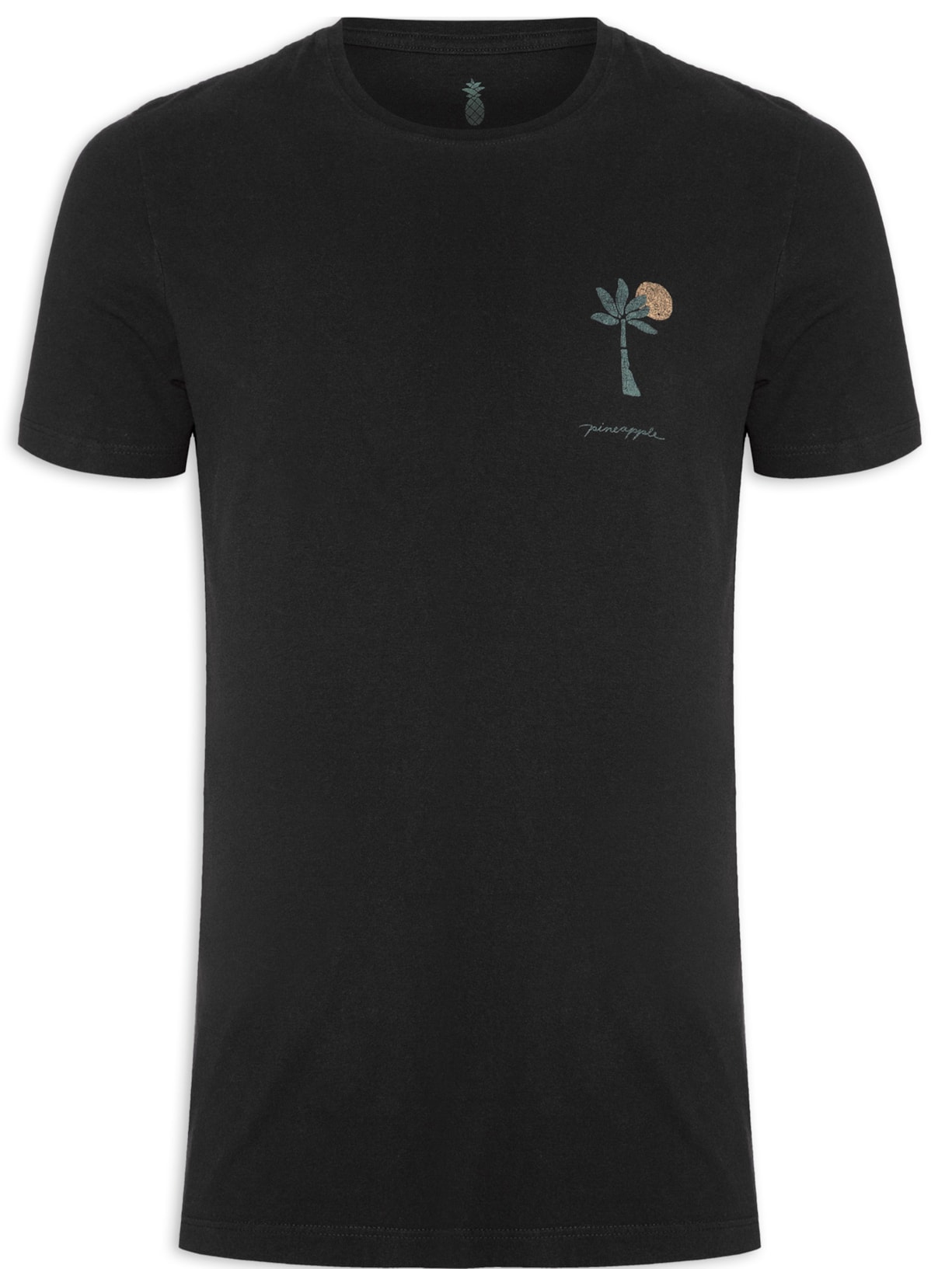 Camiseta Masculina Silkada Coqueiro - Preto