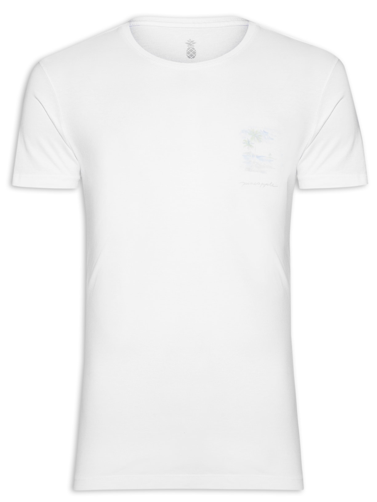 Camiseta Masculina Silkada Coqueiros - Branco