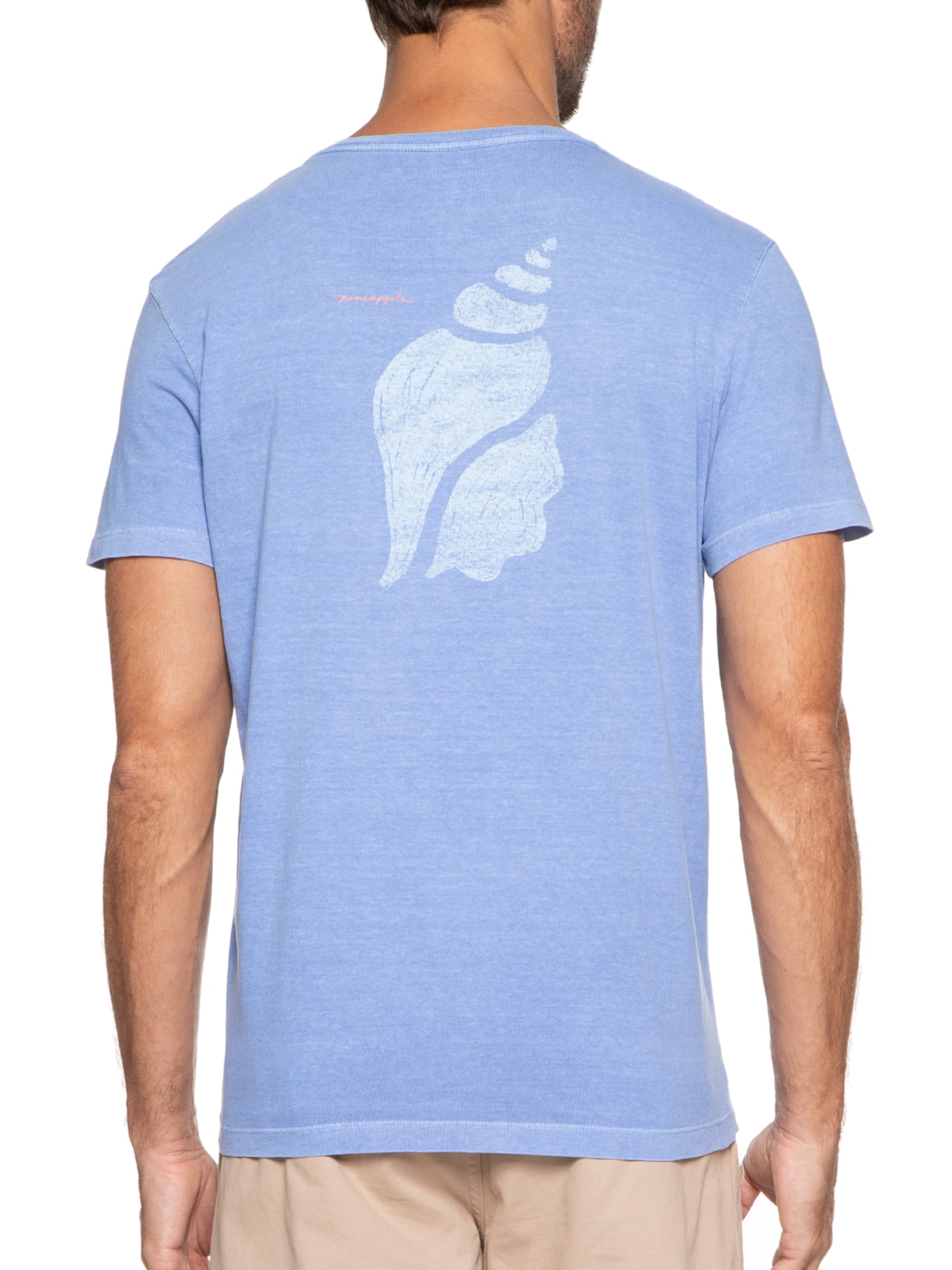 Camiseta Masculina Silkada Coquille Azul Pineapple