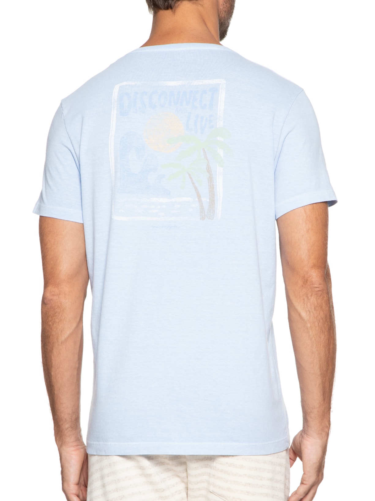 Camiseta Masculina Silkada Disconnect Azul Pineapple