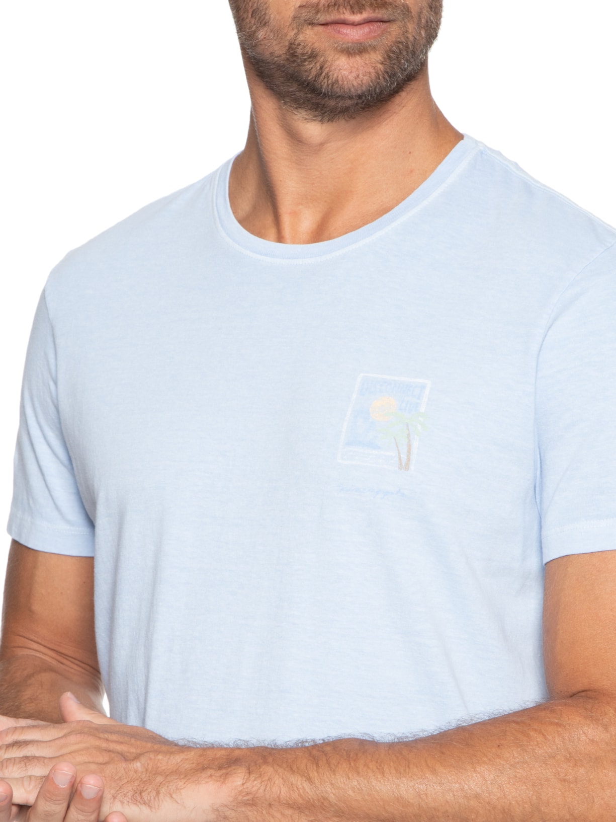Camiseta Masculina Silkada Disconnect Azul Pineapple