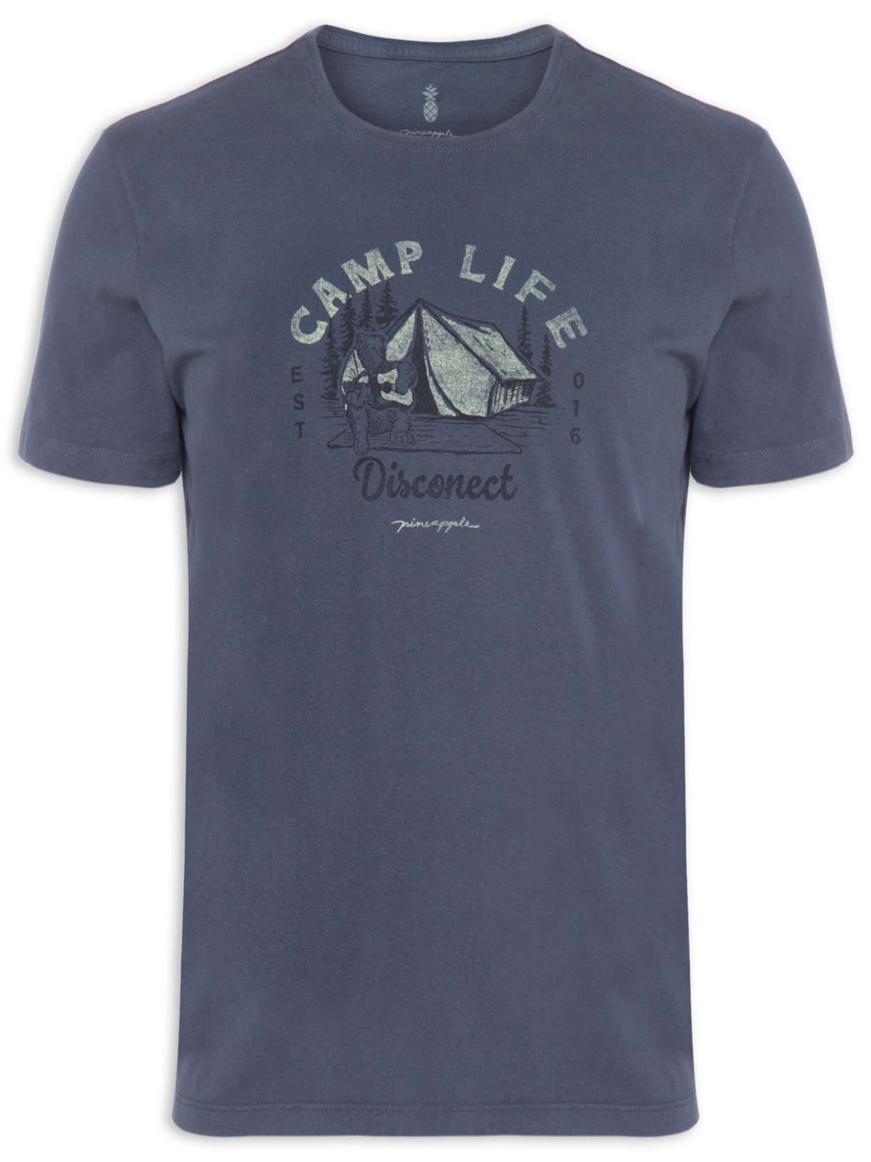 Camiseta Masculina Silkada Disconnect Azul Pineapple