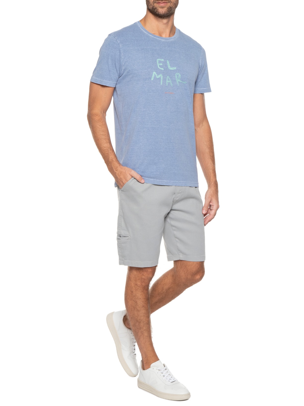 Camiseta Masculina Silkada El Mar Azul Pineapple