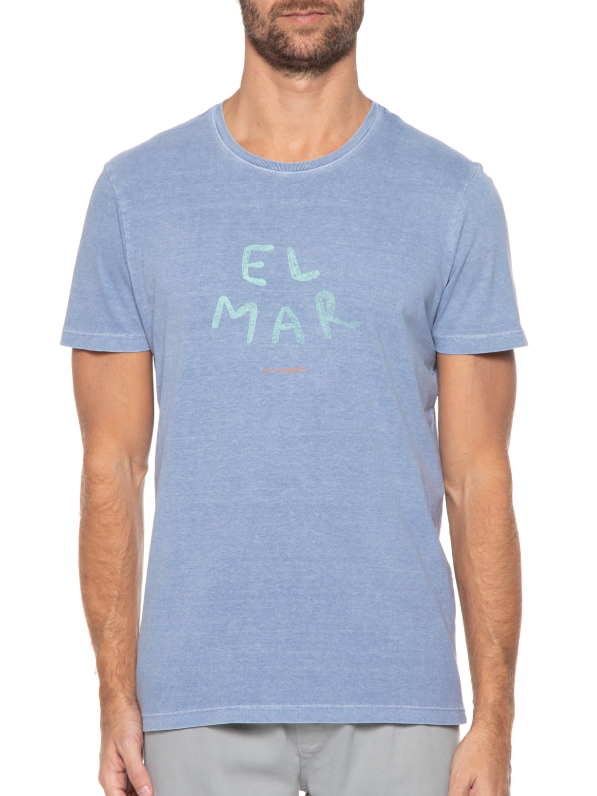 Camiseta Masculina Silkada El Mar Azul Pineapple