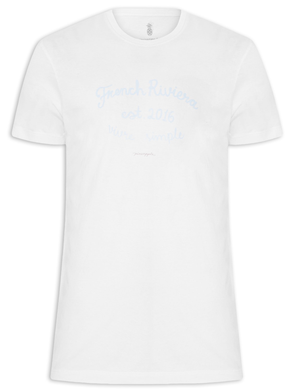 Camiseta Masculina Silkada French Tiver Branco Pineapple