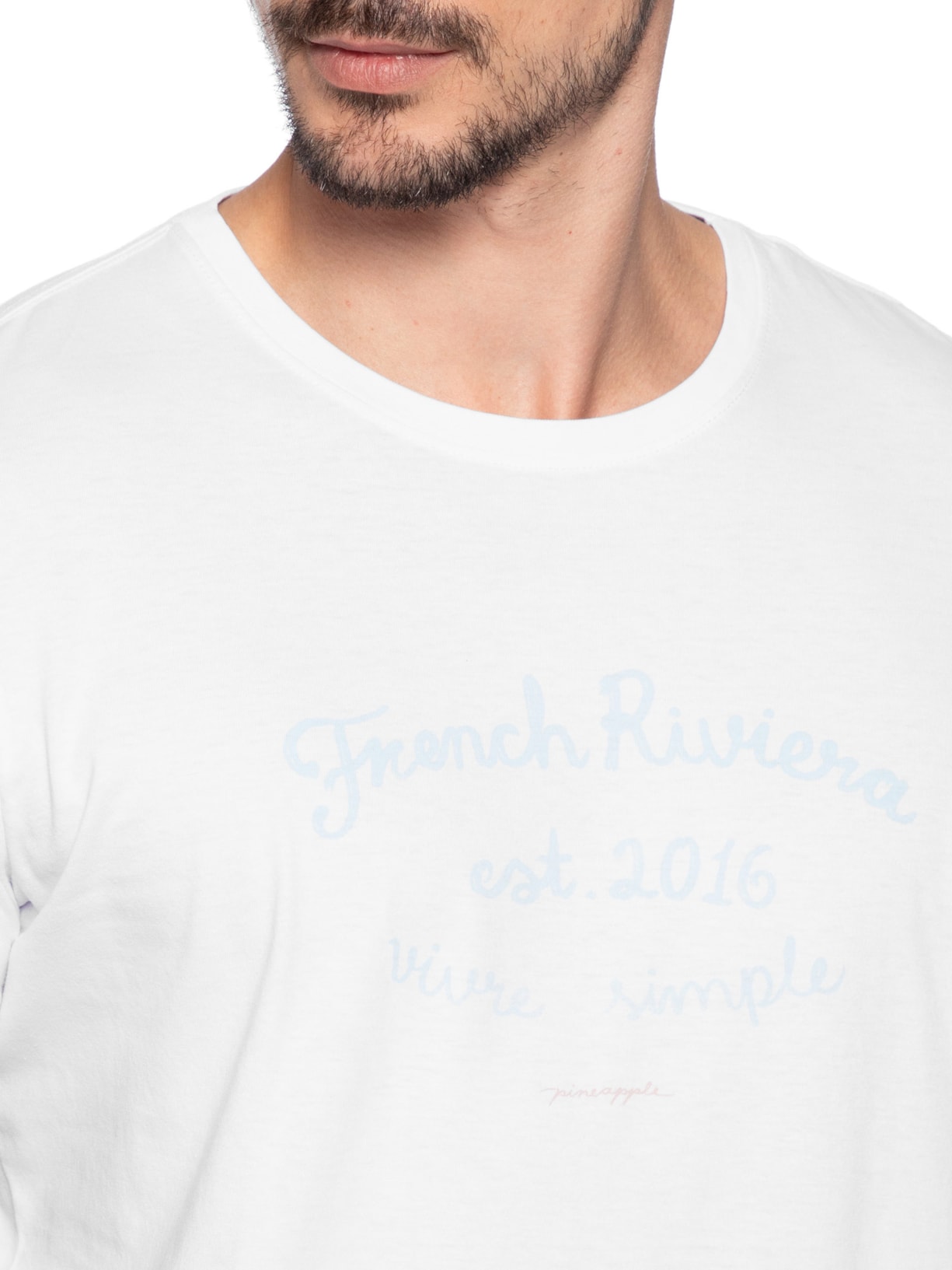 Camiseta Masculina Silkada French Tiver Branco Pineapple