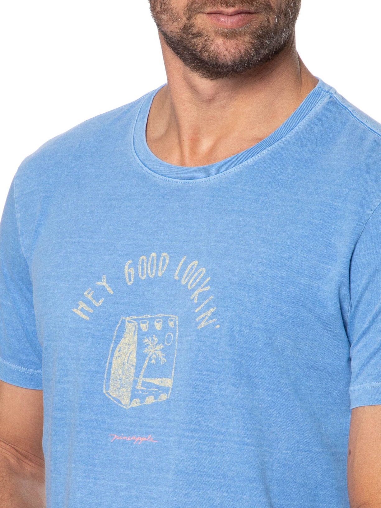 Camiseta Masculina Silkada Good Lookin Azul Pineapple