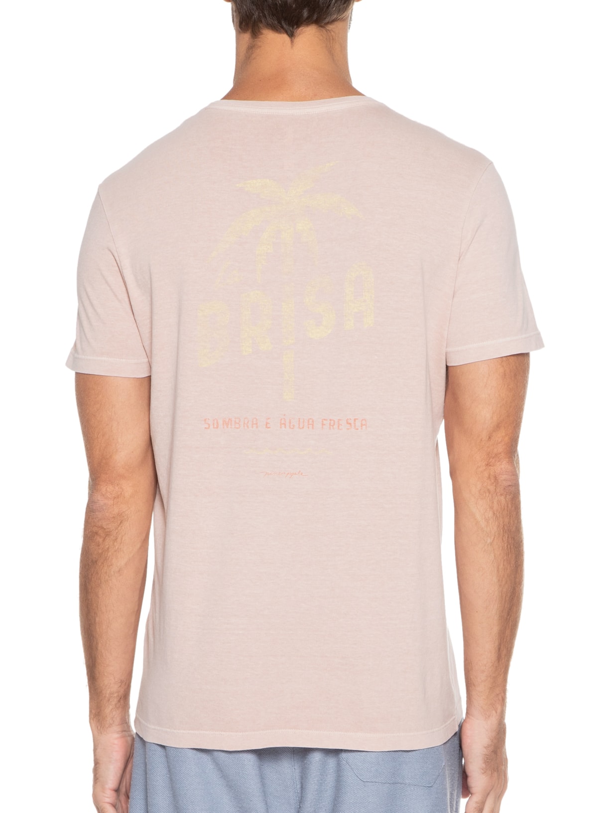 Camiseta Masculina Silkada La Brisa Rosa Pineapple