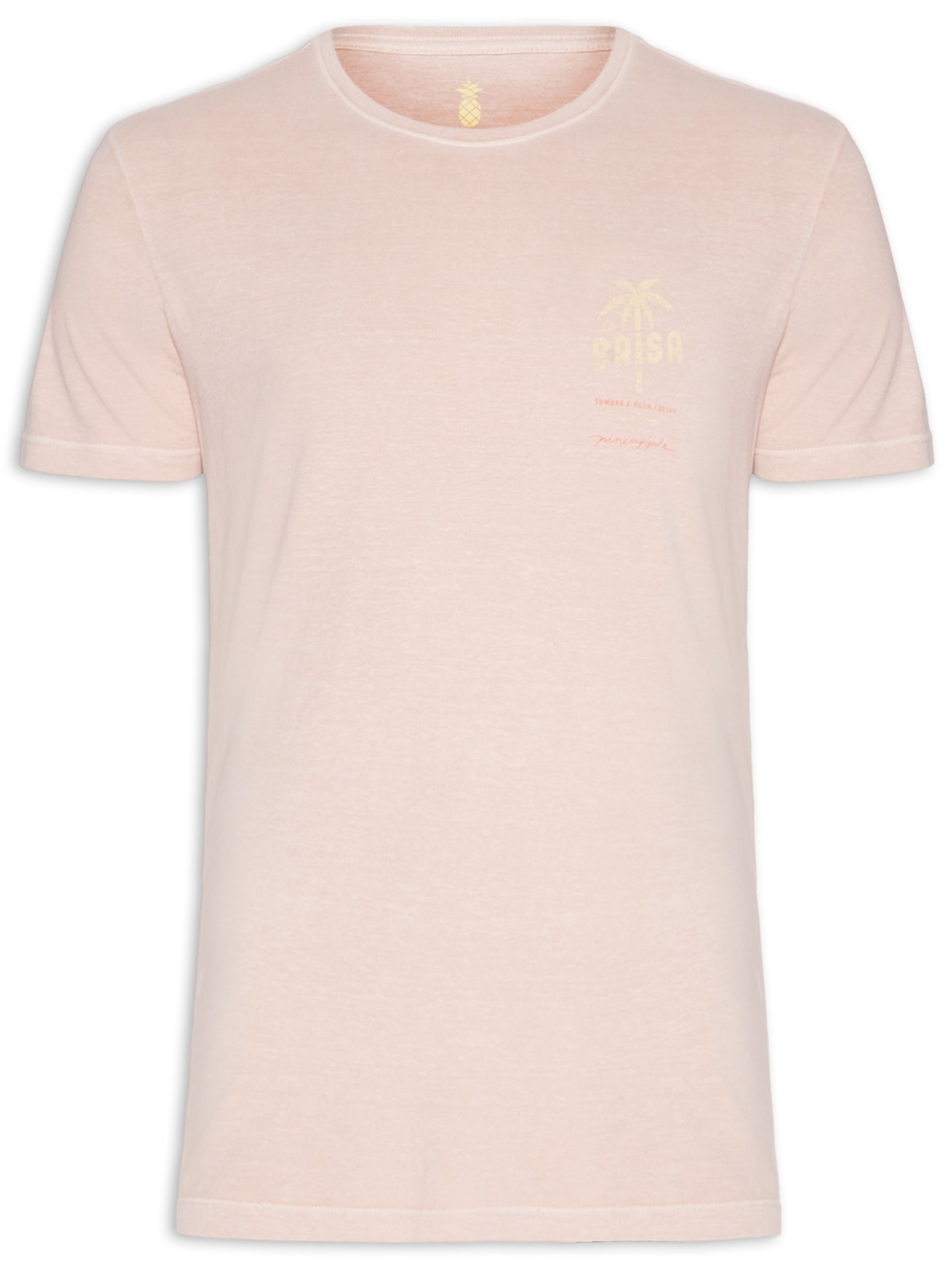 Camiseta Masculina Silkada La Brisa Rosa Pineapple