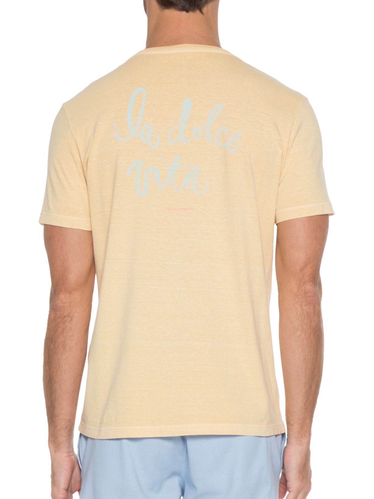 Camiseta Masculina Silkada La Dolce Vita Amarelo Pineapple