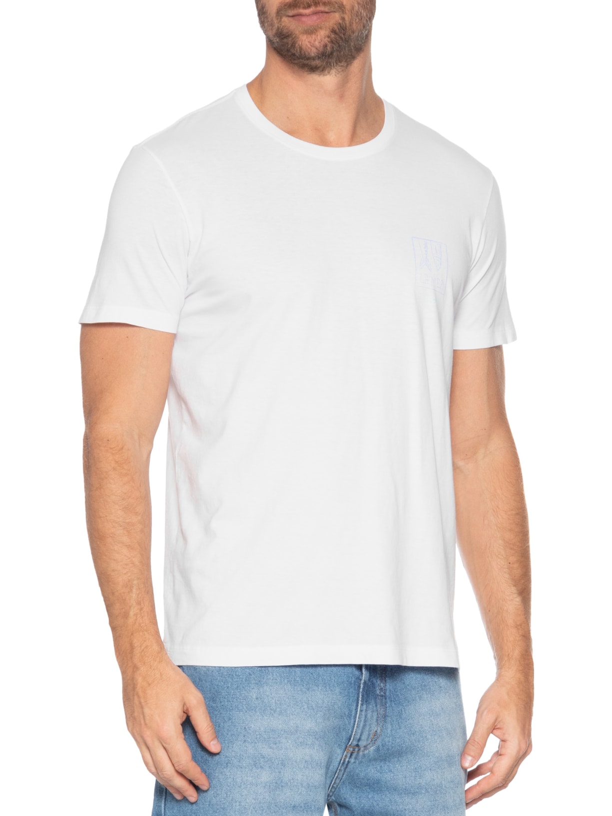 Camiseta Masculina Silkada La Mer Branco Pineapple