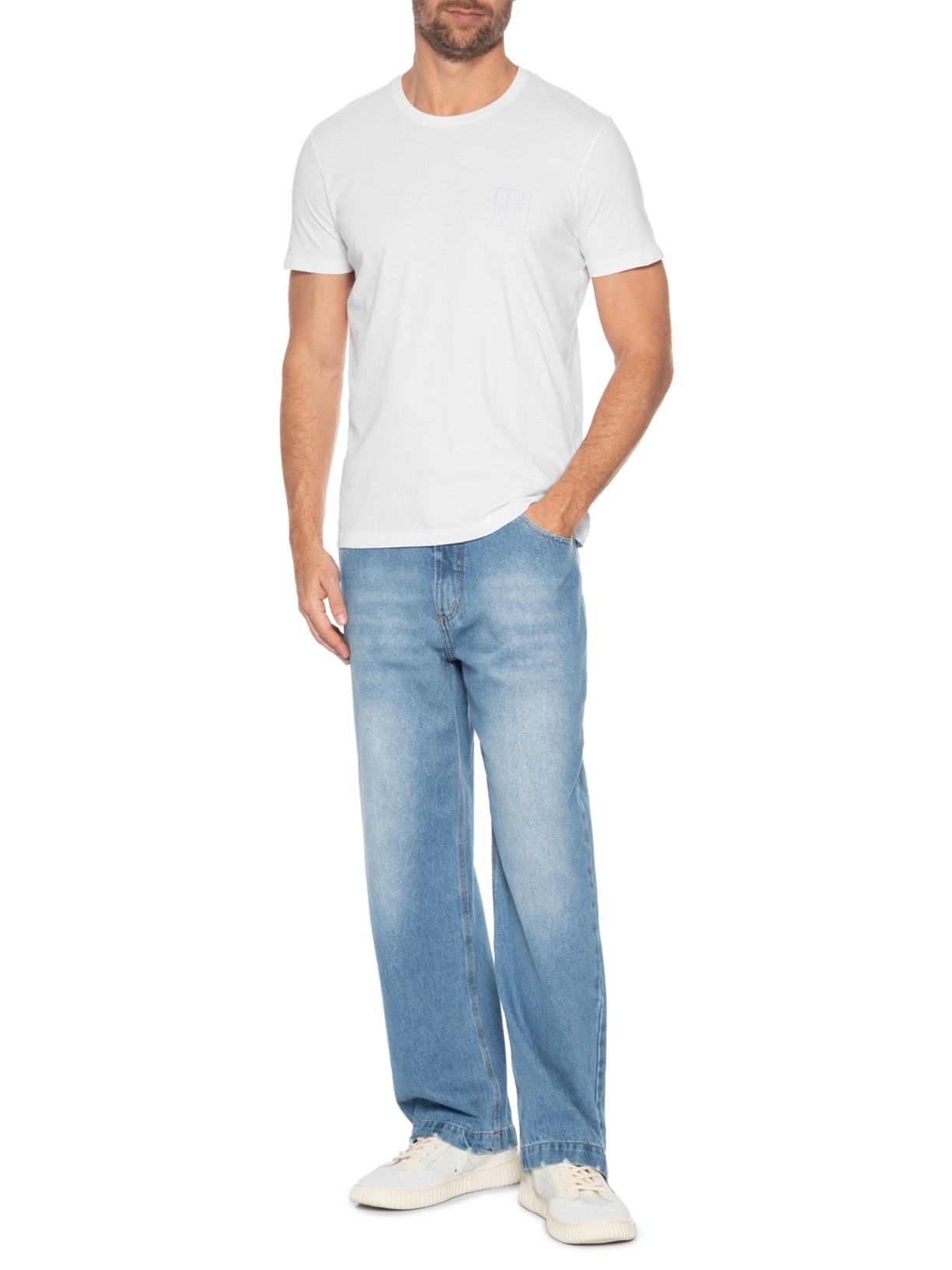 Camiseta Masculina Silkada La Mer Branco Pineapple