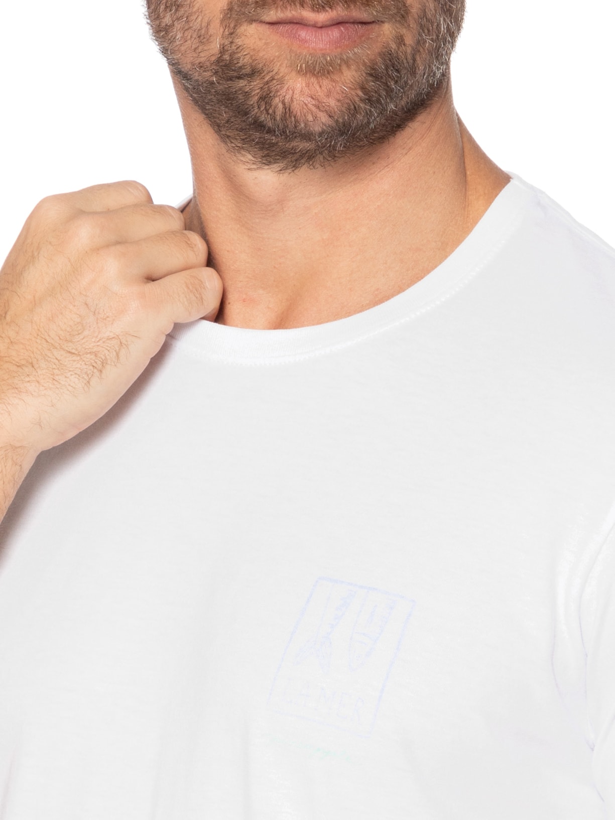 Camiseta Masculina Silkada La Mer Branco Pineapple