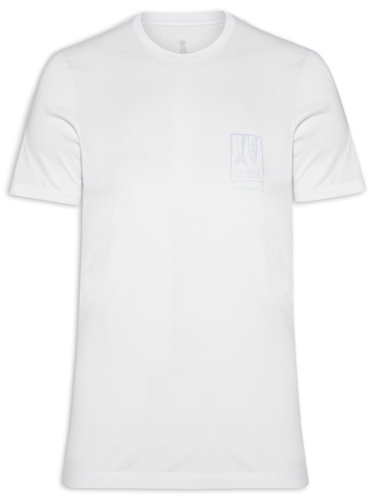 Camiseta Masculina Silkada La Mer Branco Pineapple