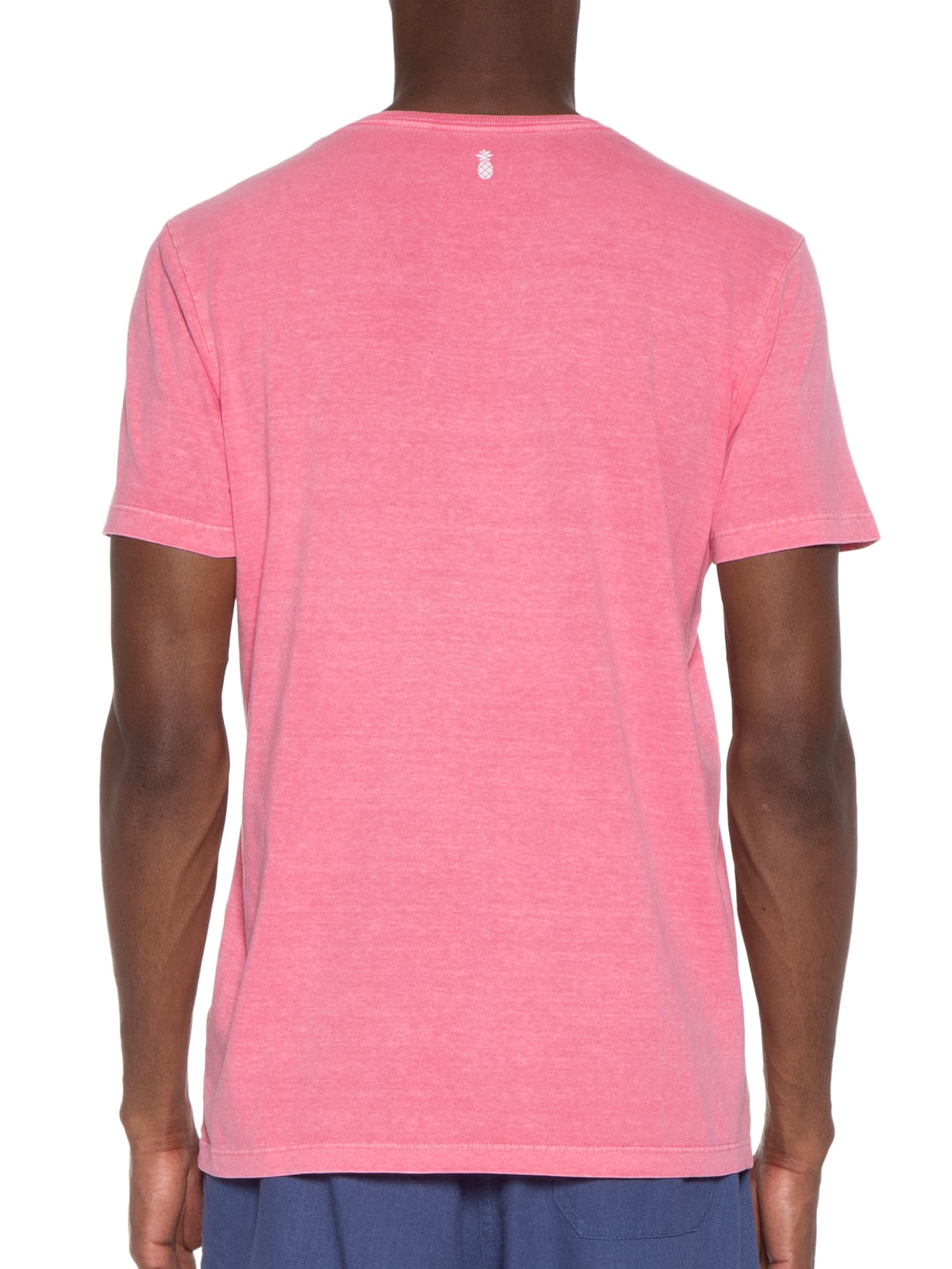Camiseta Masculina Silkada Lambreta Rosa Pineapple