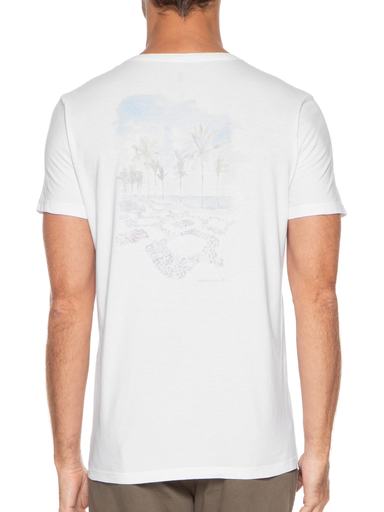 Camiseta Masculina Silkada Leblon Branco Pineapple
