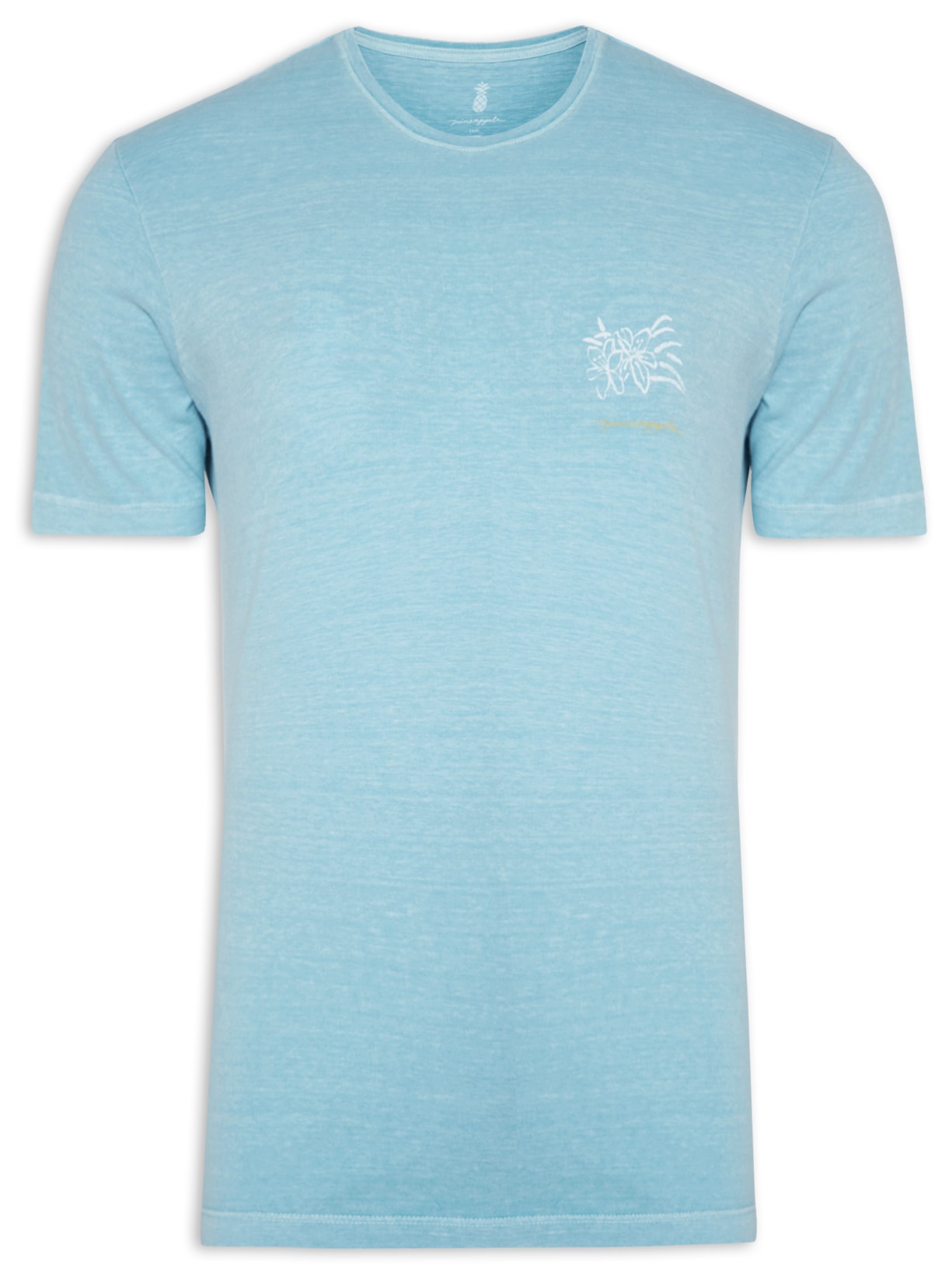 Camiseta Masculina Silkada Lírios Azul Pineapple