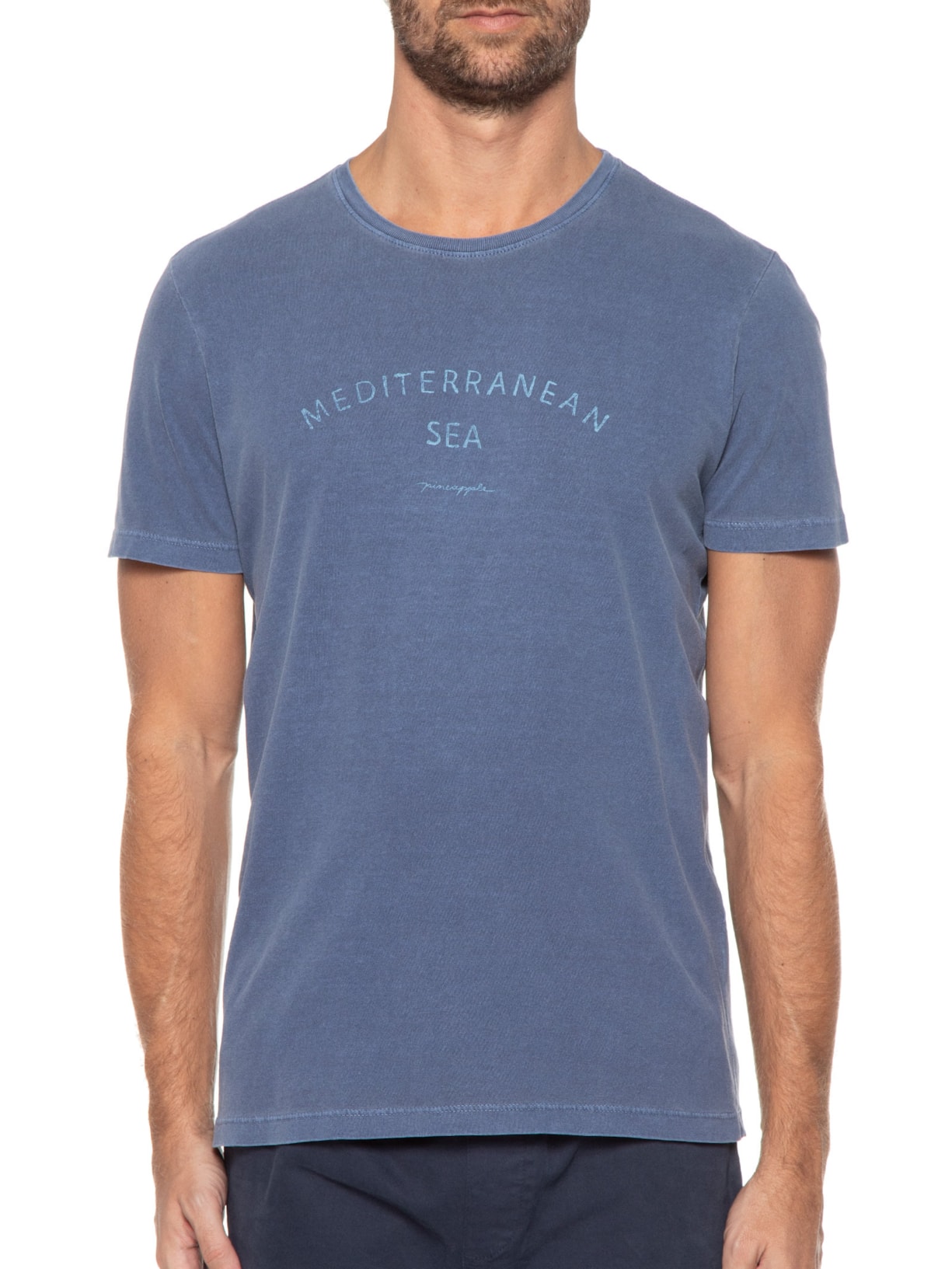 Camiseta Masculina Silkada Mediterranean Azul Pineapple