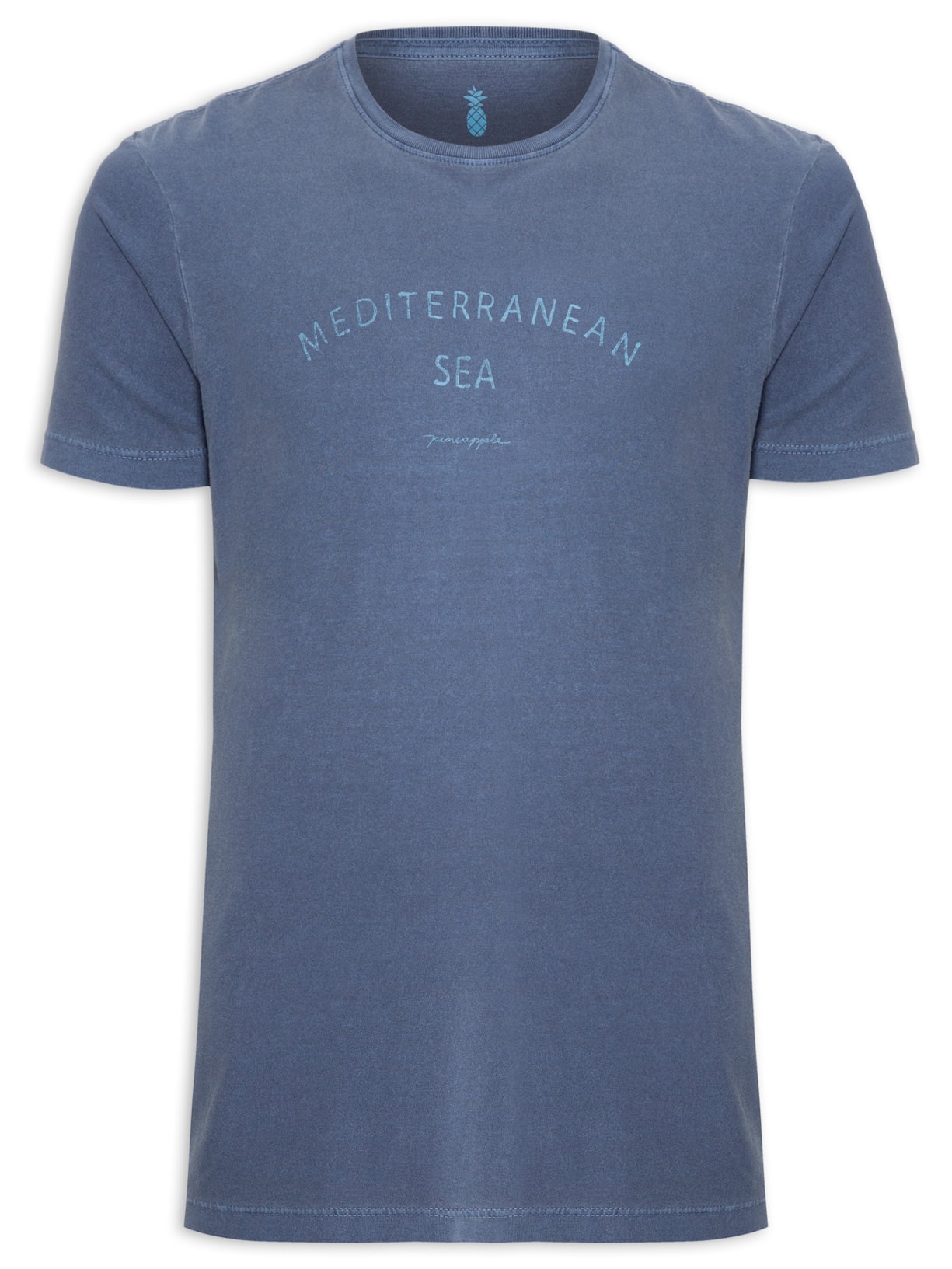 Camiseta Masculina Silkada Mediterranean Azul Pineapple