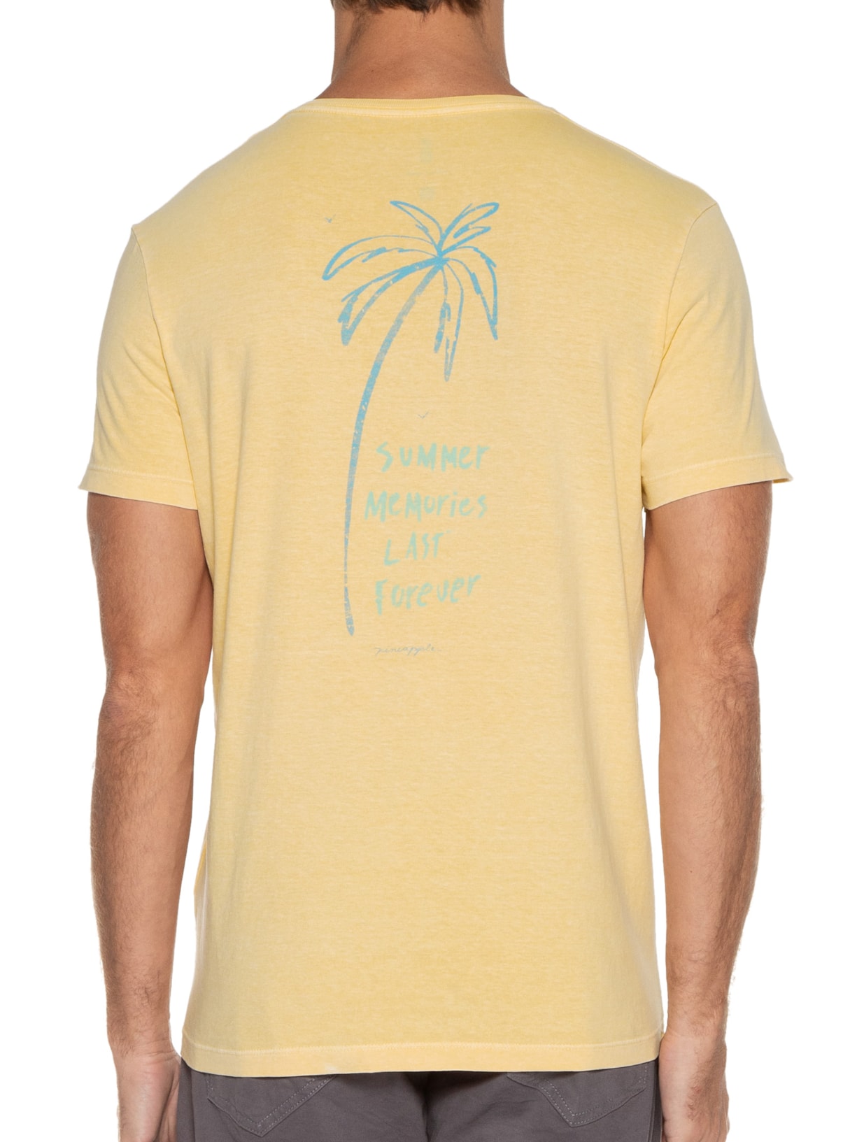 Camiseta Masculina Silkada Memories Amarelo Pineapple
