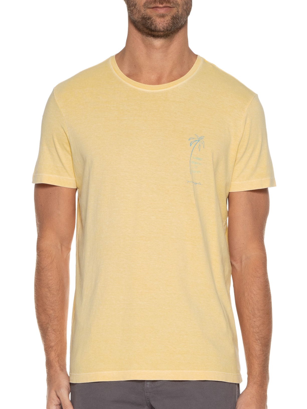 Camiseta Masculina Silkada Memories Amarelo Pineapple