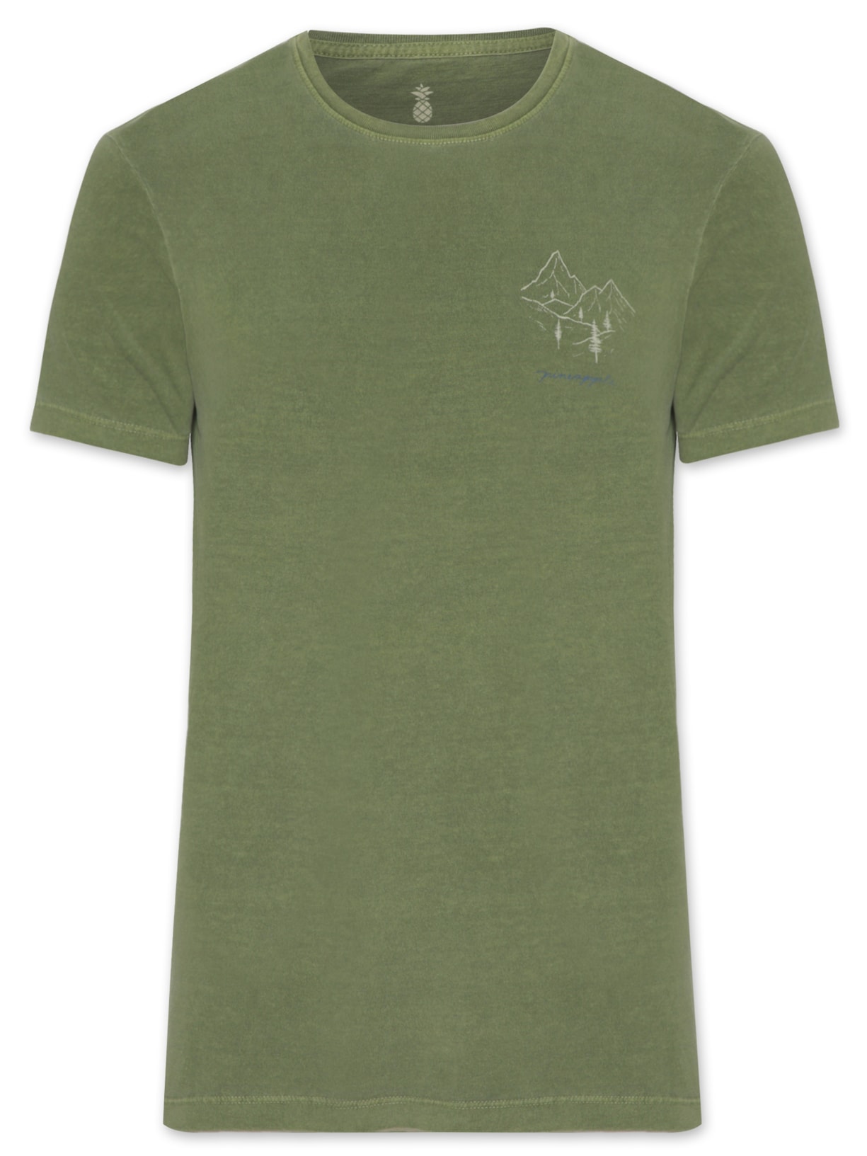 Camiseta Masculina Silkada Montanhas Verde Pineapple