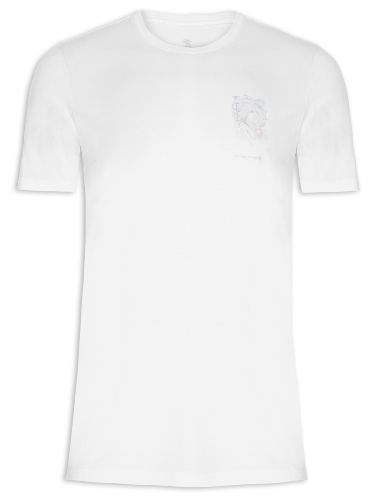 Camiseta Masculina Silkada Polvo - Branco