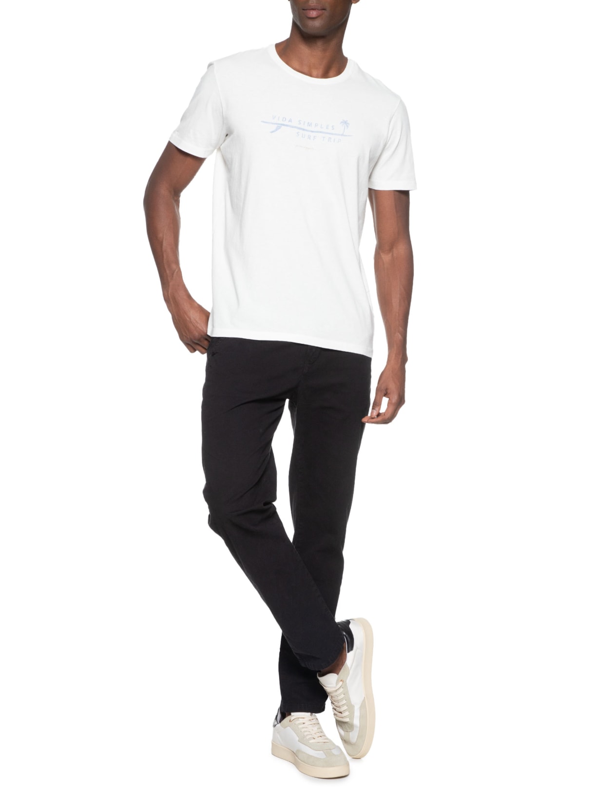 Camiseta Masculina Silkada Prancha Off White Pineapple