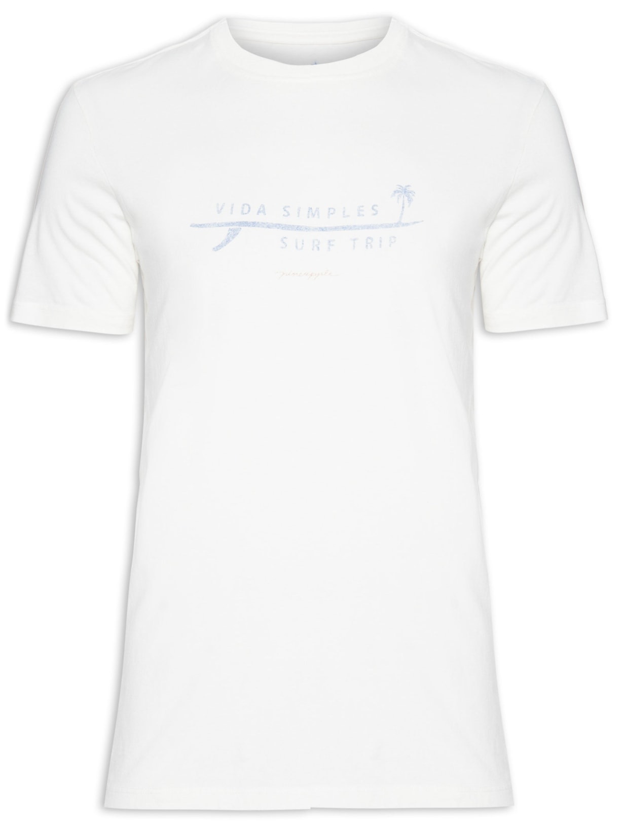 Camiseta Masculina Silkada Prancha Off White Pineapple