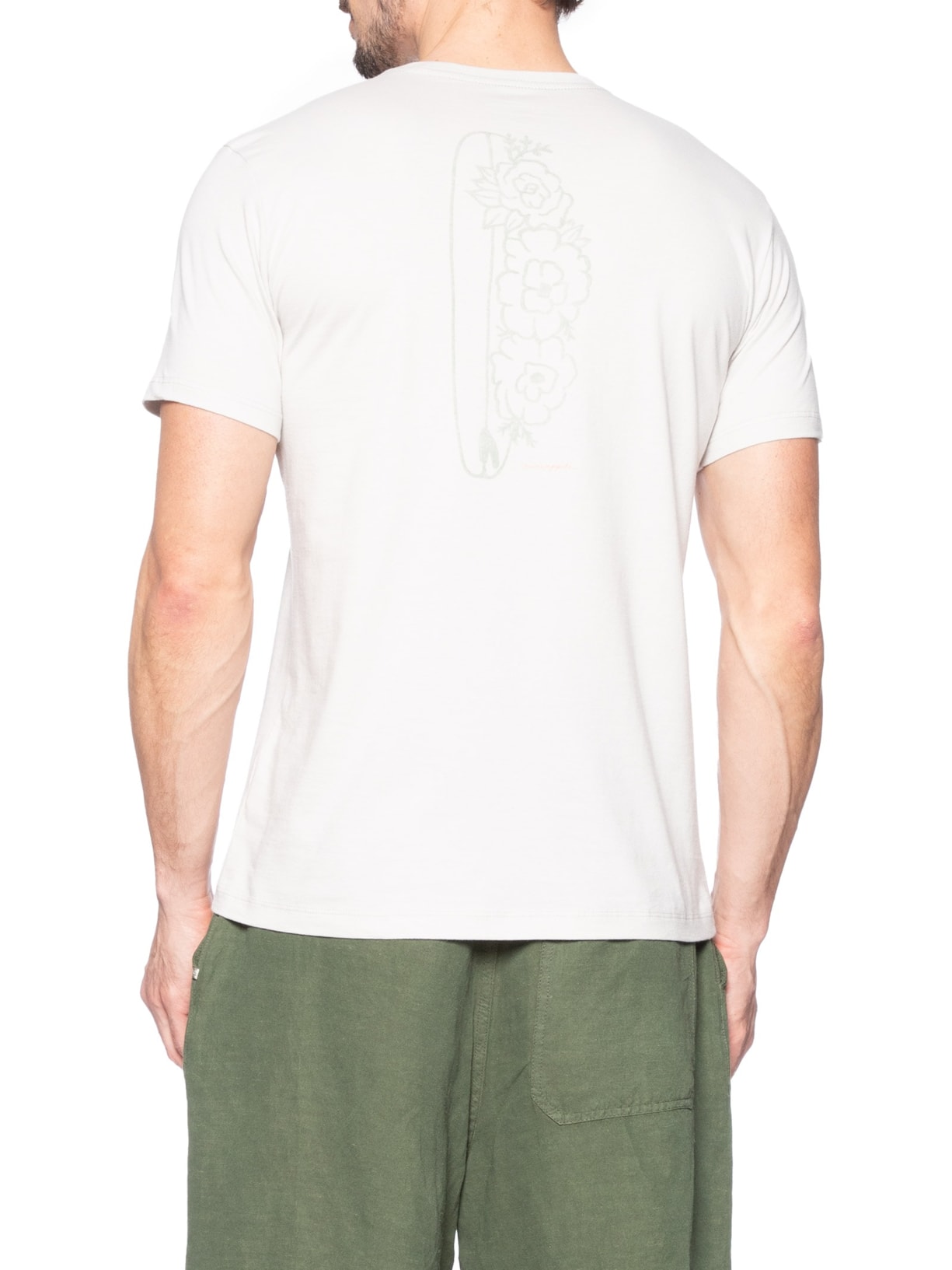 Camiseta Masculina Silkada Pranchão Cinza Pineapple