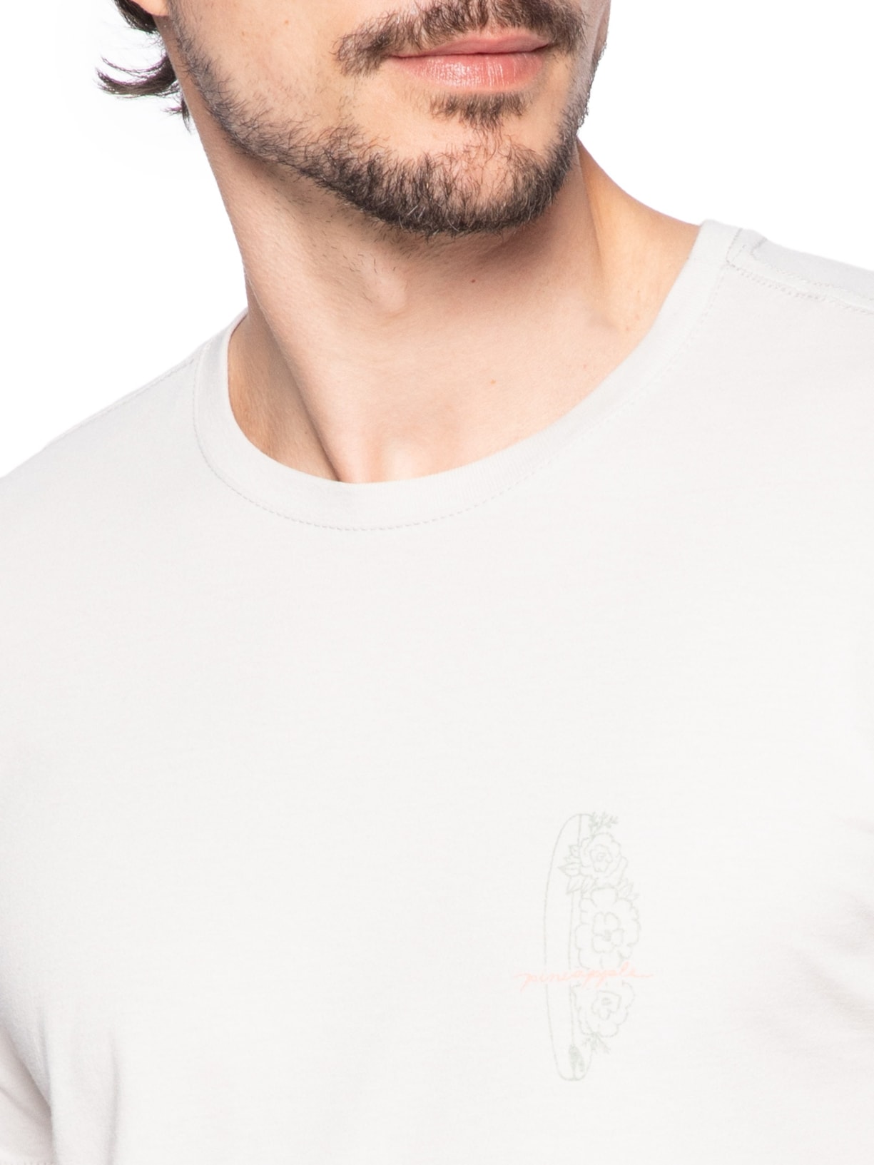 Camiseta Masculina Silkada Pranchão Cinza Pineapple